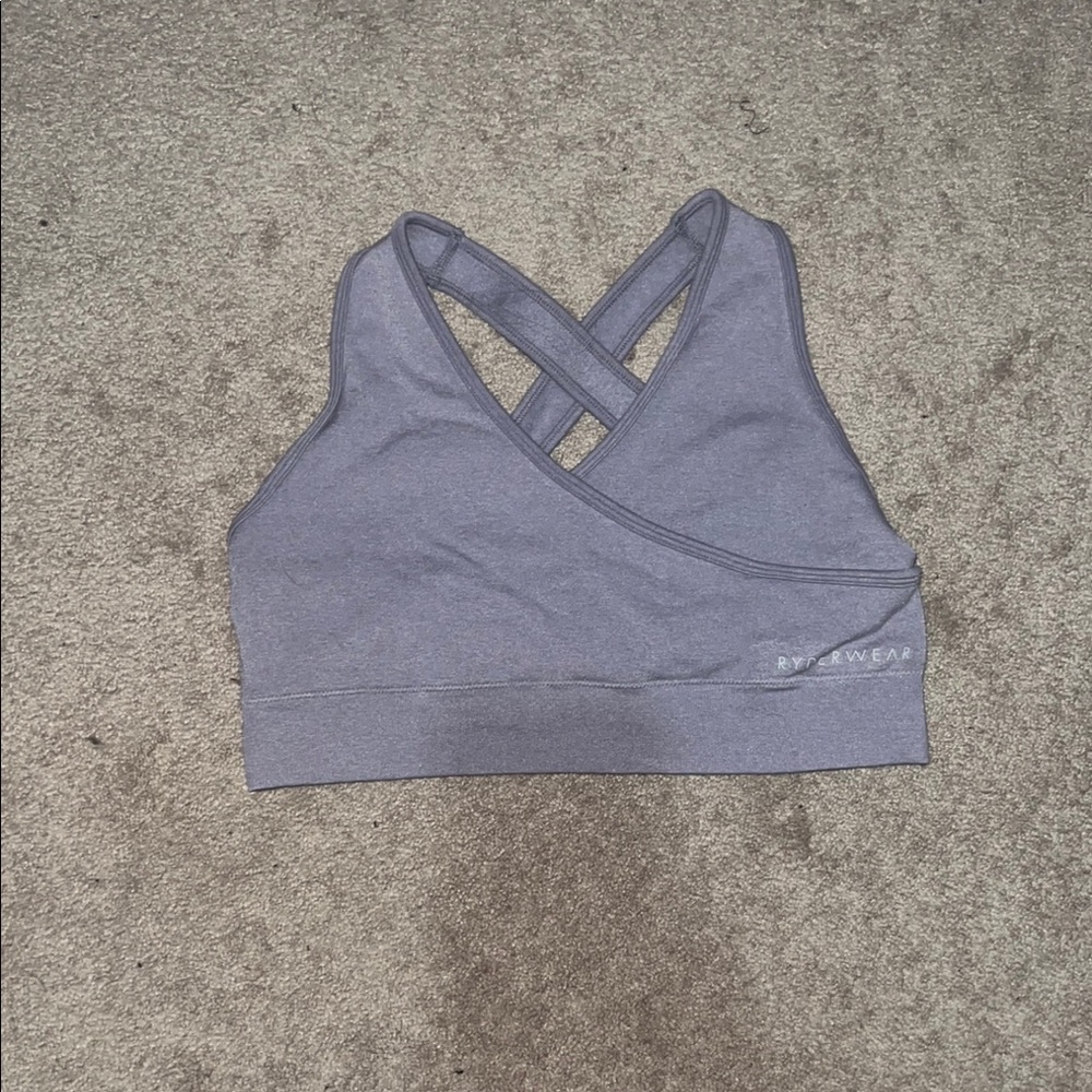 Ryderwear Purple Sports Bra with Racerback Design